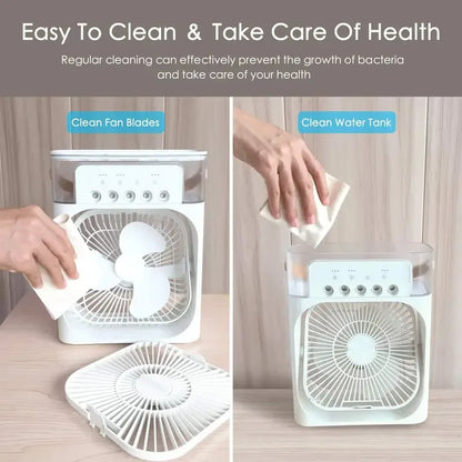 Ventilateur Brumisateur USB avec Veilleuse LED – Refroidisseur Portable Silencieux LURAK