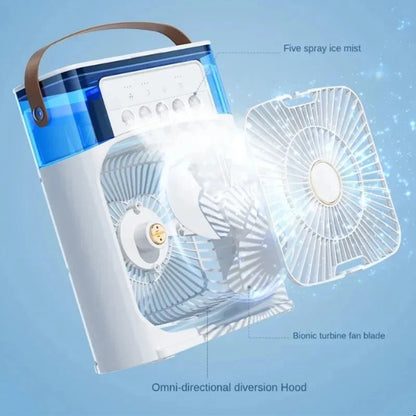 Mini Climatiseur Portable 3-en-1 USB – Ventilateur Brumisateur Purificateur d'Air LURAK